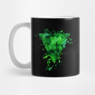 Green Wet Leaves Mug